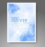 Cover template with watercolor background. Design for your cover, date, postcard, banner, logo. vector