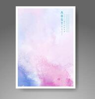 Cards with watercolor background. Design for your cover, date, postcard, banner, logo. vector