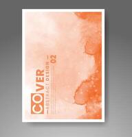 Cover template with watercolor background. Design for your cover, date, postcard, banner, logo. vector