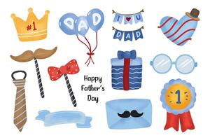 Father's Day Hand Painted Illustration vector