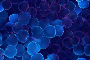 Simplistic abstract blueberry outline filled with a gradient from dark to light blue, minimalist art photo
