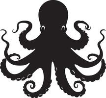 pulpo silueta ilustración blanco antecedentes vector