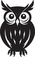 Owl Silhouette Illustration White Background vector