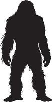 Bigfoot Silhouette Illustration White Background vector