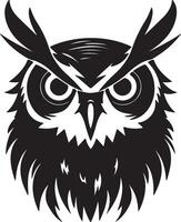 Owl Silhouette Illustration White Background vector