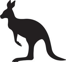 Kangaroo Silhouette Illustration White Background vector