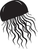 Medusa silueta ilustración blanco antecedentes vector