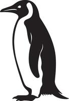 Penguin Silhouette Illustration White Background vector