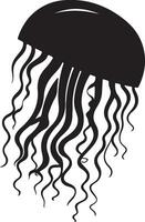 Medusa silueta ilustración blanco antecedentes vector