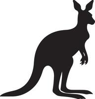 Kangaroo Silhouette Illustration White Background vector