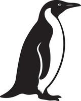 pingüino silueta ilustración blanco antecedentes vector