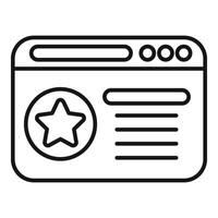 Web loyalty program icon outline . Online cash reward vector