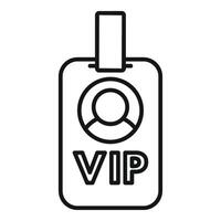 Vip member badge icon outline . Reward customer event vector