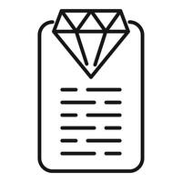 Diamond loyalty offer icon outline . Bonus system vector