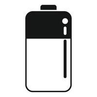 Half bank battery icon simple . Low electric mobile vector