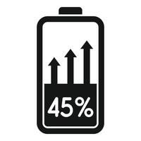 Charging energy battery icon simple . Electro gadget vector