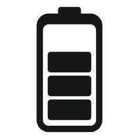 Acid indicator battery icon simple . Cell power vector