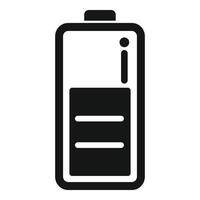 Electric charge battery icon simple . Cell capacity vector