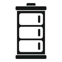 Full battery bank icon simple . Electric charging vector