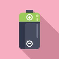Two polar battery icon flat . Charging mobile step vector