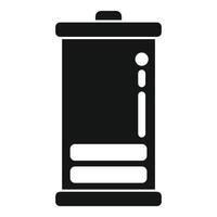 Low electric power battery icon simple . Charging indicator vector