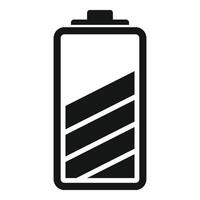 Cell battery charging icon simple . Electrical supply vector