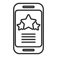 Credit loyalty mobile program icon outline . Online code vector