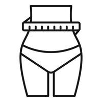 Liposuction body icon outline . Care slim loss vector