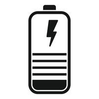 Charging battery status icon simple . Electrical cell vector