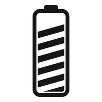 Watt charging battery icon simple . Gadget capacity vector