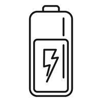 Charge battery low icon outline . Energy indicator vector