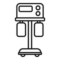 Liposuction clinical device icon outline . Operation stand machine vector