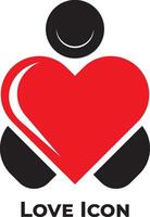 love icon or heart man's love symbol vector