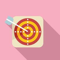 Business target icon flat . Success market vector