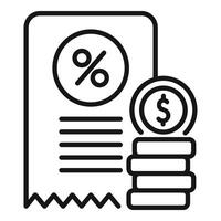 Finance support icon outline . Collateral access vector