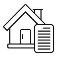 House collateral credit icon outline . Money debt vector