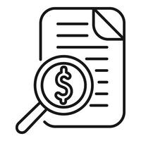 Apply collateral credit icon outline . Finance support vector