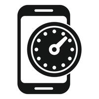 Smartphone timekeeper icon simple . Concept design vector