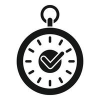 Classic stopwatch duration icon simple . Clock event vector