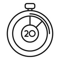 Stopwatch timer icon outline . Contract online length vector
