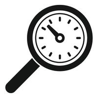 Search time duration icon simple . Fixed event vector