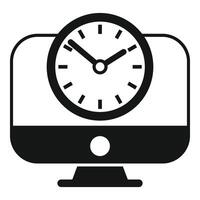 Online contract duration icon simple . Meeting online vector