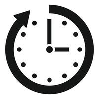 duración de hora reloj icono sencillo . evento calendario vector