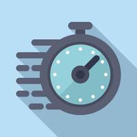 Fast duration of deadline icon flat . Digital hour vector