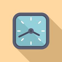 Term wall clock icon flat . Duration event vector