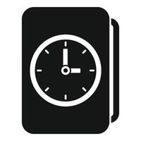 Duration of deadline folder work icon simple . Research shape vector