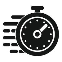 Fast duration of deadline icon simple . Digital hour vector