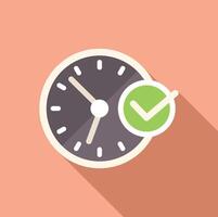 Timeframe duration plan icon flat . Agenda period vector