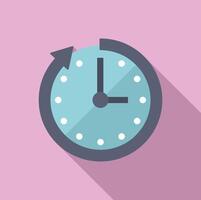 Duration of hour clock icon flat . Event schedule vector
