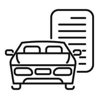 Car service support icon outline . Consumer banking vector